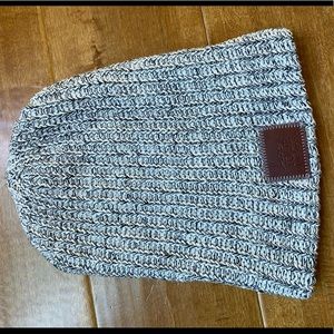 Love Your Melon Black & White Speckled Knit Beanie Hat
